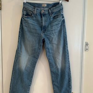 MOTHER the ditcher zip crop jeans in boogie down. Size 27